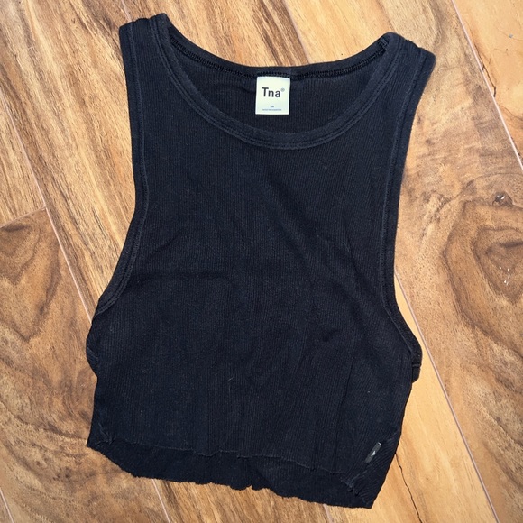 TNA Black Ribbed Tank Top - Picture 1 of 1